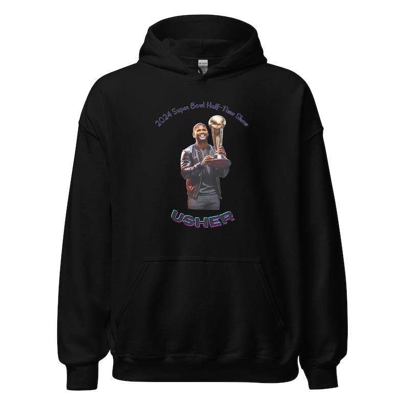 2024 Super Bowl Half-Time Show Usher Unisex Hoodie Printed Hoodie