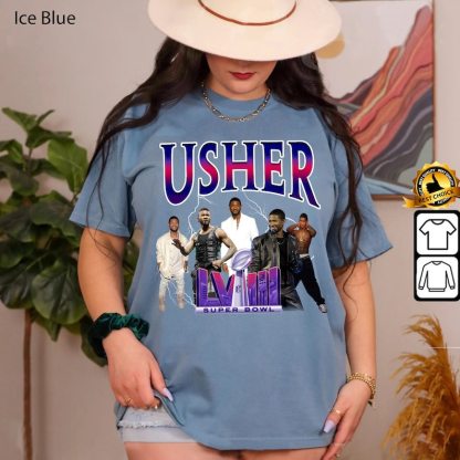 Ushers Super bowl 2024 Halftime Vintage Boxy T-Shirt Unisex, Ushers Vintage Shirt, Ushers Unisex T-Shirt