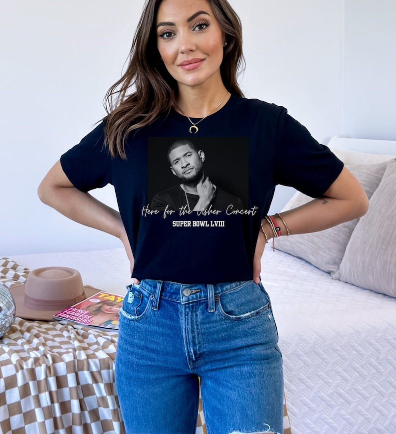 Usher Super Bowl Shirt, Usher Halftime Shirt, Funny Halftime Shirt, Funny Super Bowl Shirt. Usher Super Bowl, Super Bowl 2024, Usher Shirt