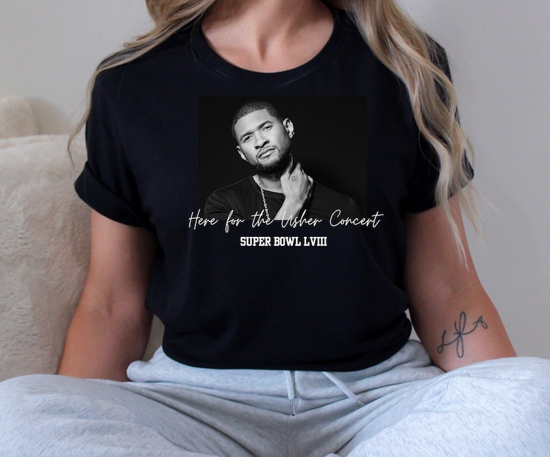 Usher Super Bowl Shirt, Usher Halftime Shirt, Funny Halftime Shirt, Funny Super Bowl Shirt. Usher Super Bowl, Super Bowl 2024, Usher Shirt