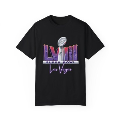 Super Bowl 2024 Las Vegas- Unisex Garment-Dyed T-shirt