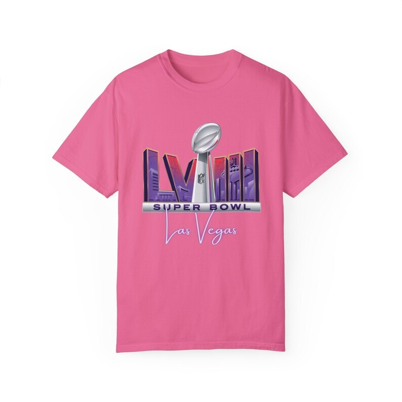 Super Bowl 2024 Las Vegas- Unisex Garment-Dyed T-shirt