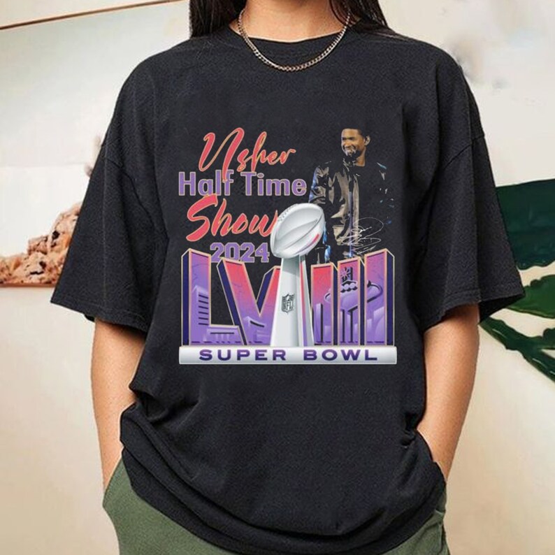 Usher Show Halftime 2024 Nfl Super Bowl Lviii Shirt Halftime Show Shirt, Game Day Tee, Football Season Shirt, Sunday Game Halftime Shirt