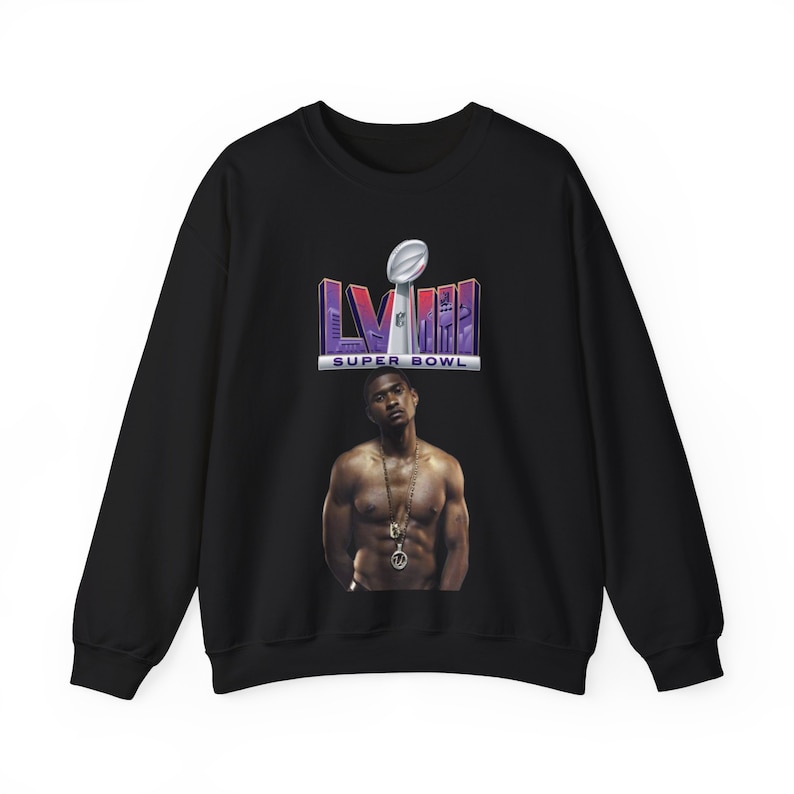 Usher Superbowl Halftime Show Unisex Heavy Blend Crewneck Sweatshirt 3 | Confessions | Yeah! | RnB Music | 90's 2000's R&B | My Way