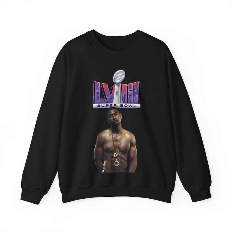 Usher Superbowl Halftime Show Unisex Heavy Blend Crewneck Sweatshirt 3 | Confessions | Yeah! | RnB Music | 90's 2000's R&B | My Way