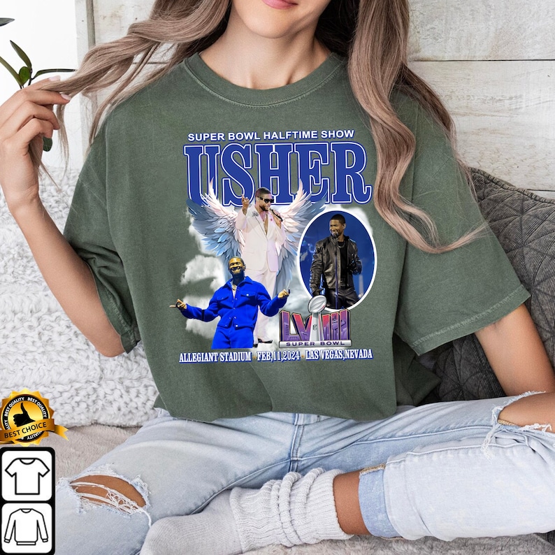 Ushers Supe.r Bowl 2024 Halftime Show Shirt, Ushers 2000s, 2024 Music Concert Shirt