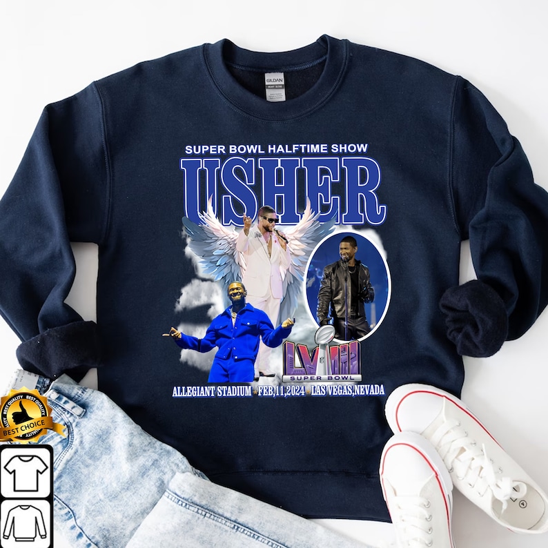 Ushers Supe.r Bowl 2024 Halftime Show Shirt, Ushers 2000s, 2024 Music Concert Shirt