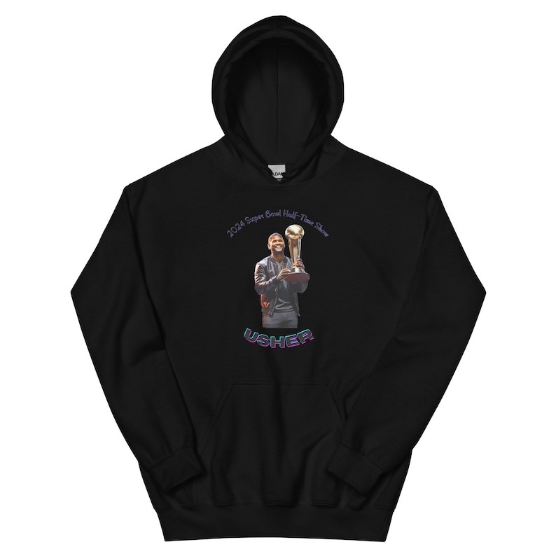 2024 Super Bowl Half-Time Show Usher Unisex Hoodie Printed Hoodie