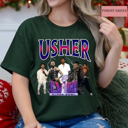 Ushers Super bowl 2024 Halftime Vintage Boxy T-Shirt Unisex, Ushers Vintage Shirt, Ushers Unisex T-Shirt