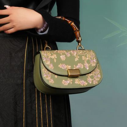 Camellia Women's Cowhide Handbag Crossbody Bag