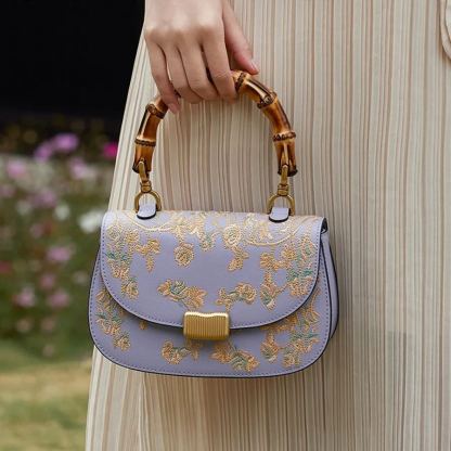 Camellia Women's Cowhide Handbag Crossbody Bag