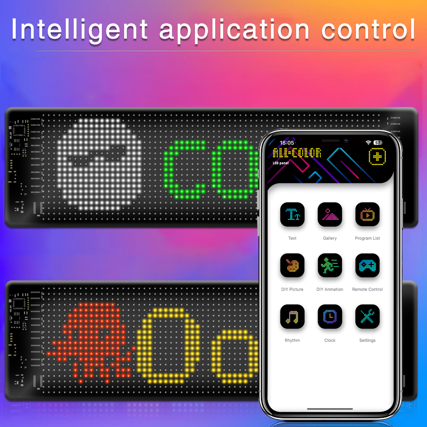 Led ticker display for car-customized