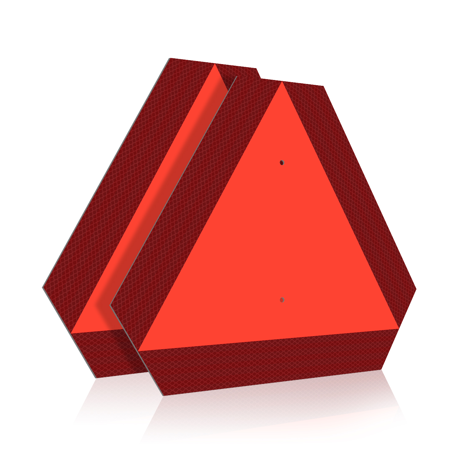 Faittoo Slow Moving Vehicle Sign Triangle Sign with Reflector, Farm Triangle Safety Sign, SMV Sign, 2 Pack 14"x16" Engineering Grade Reflective Aluminum Golf Cart Accessories, Weather/Fade Resistant