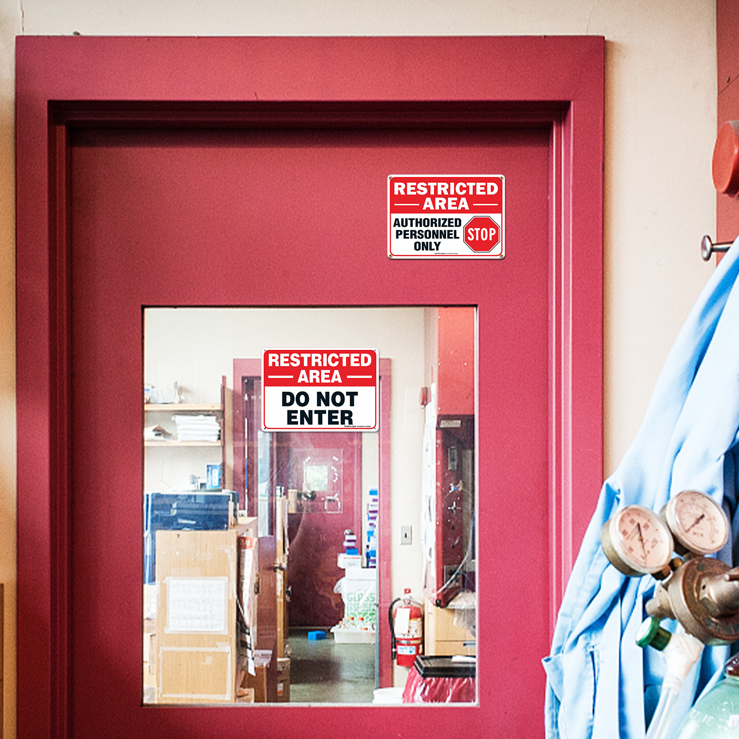 Faittoo Restricted Area Sign Authorized Personnel Only Sign, Do Not Enter Sign, （2 pack）10 x 7 Inches. 0.40 Rust Free Aluminum, UV Protected, Fade Resistant, Easy to Mount