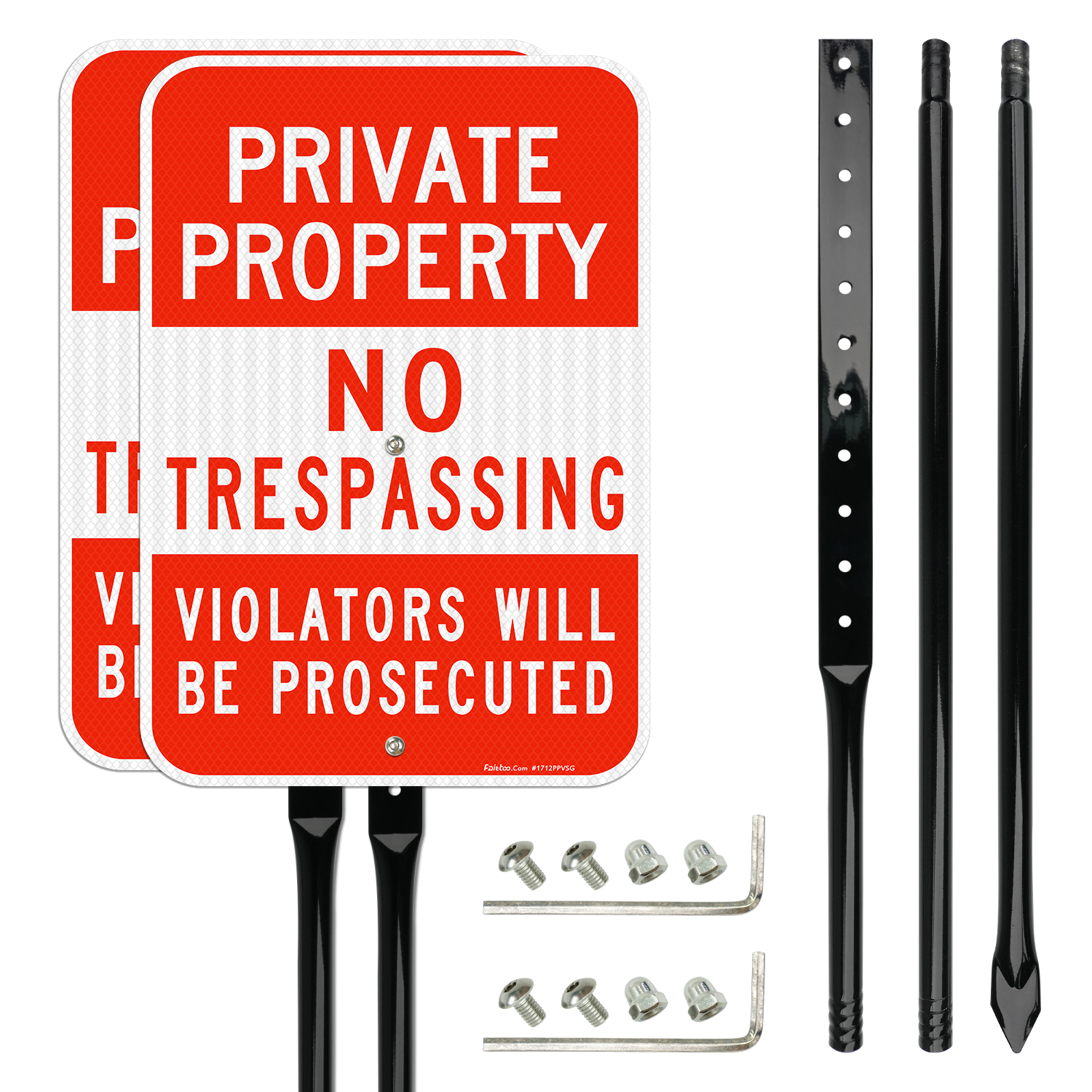 Metal Private Property No Trespassing Safety Warning Sign 4 Drilled Ho - Foto 10