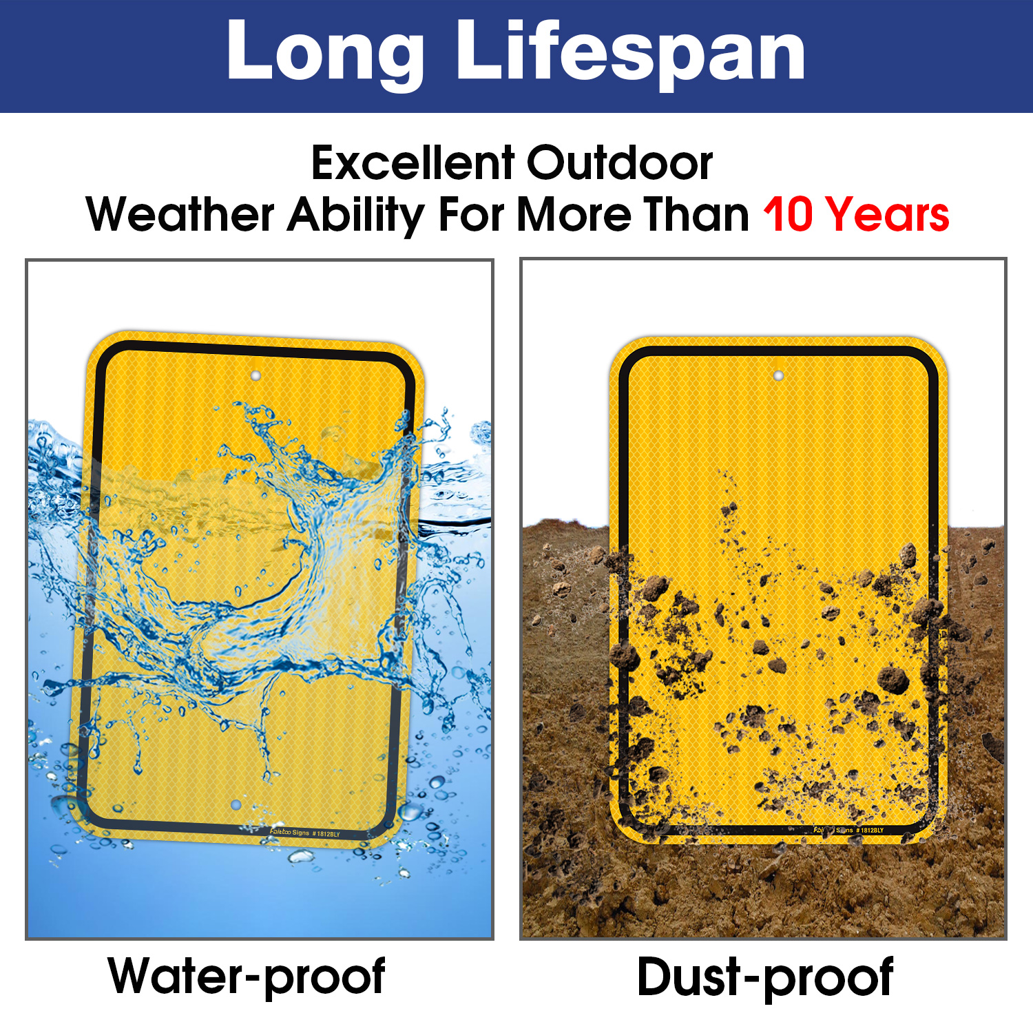 Faittoo Blank Write-On Metal Sign, (4 Pack) 18 x 12 Inches Blank Metal Signs, Rust Free Aluminum, Engineer Grade Reflective Material, UV Protected, Weather/Fade Resistant, Easy to Install, Yellow