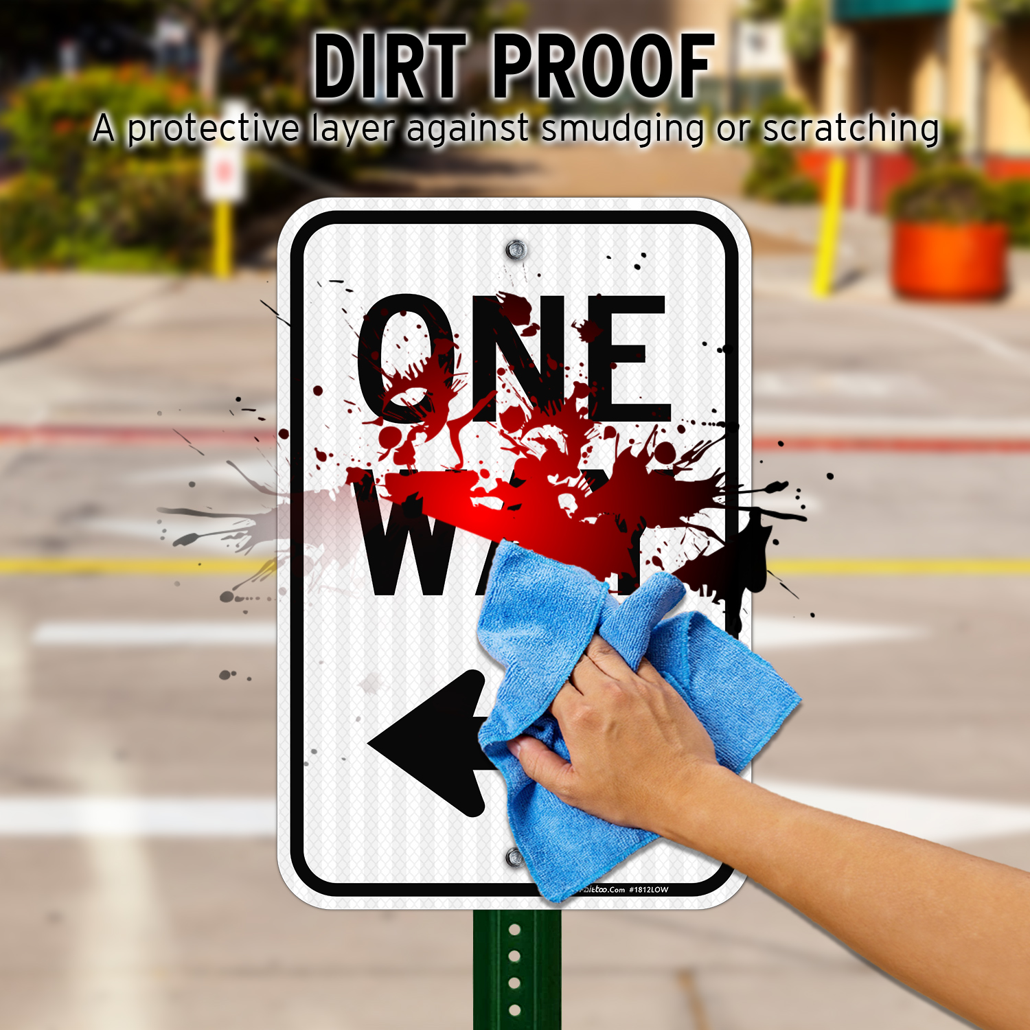 Faittoo One Way Sign with Left Arrow, (4 Pack) 18x12 Inches Engineer Grade Reflective Rust Free Aluminum, Weather/Fade Resistant, UV Protected, Easy to Mount, Indoor/Outdoor Use