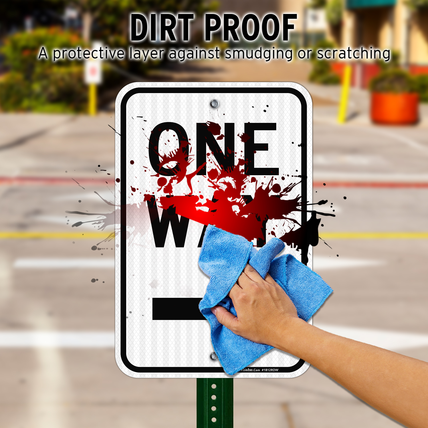 Faittoo One Way Sign with Right Arrow, 18x12 Inches Engineer Grade Reflective Rust Free Aluminum, Weather/Fade Resistant, UV Protected, Easy to Mount, Indoor/Outdoor Use