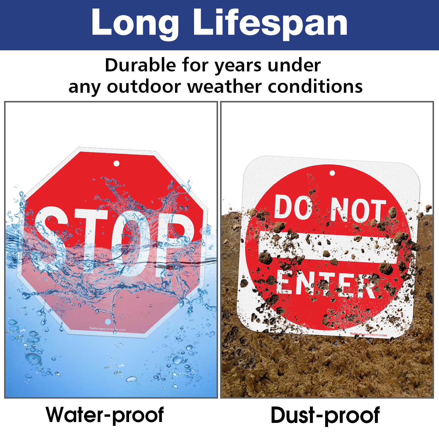 Faittoo 12 inches Do Not Enter Sign and Stop Sign, Street Warning Reflective Signs. Fade/ Weather Resistant, Easy to Mount, Indoor/Outdoor Use