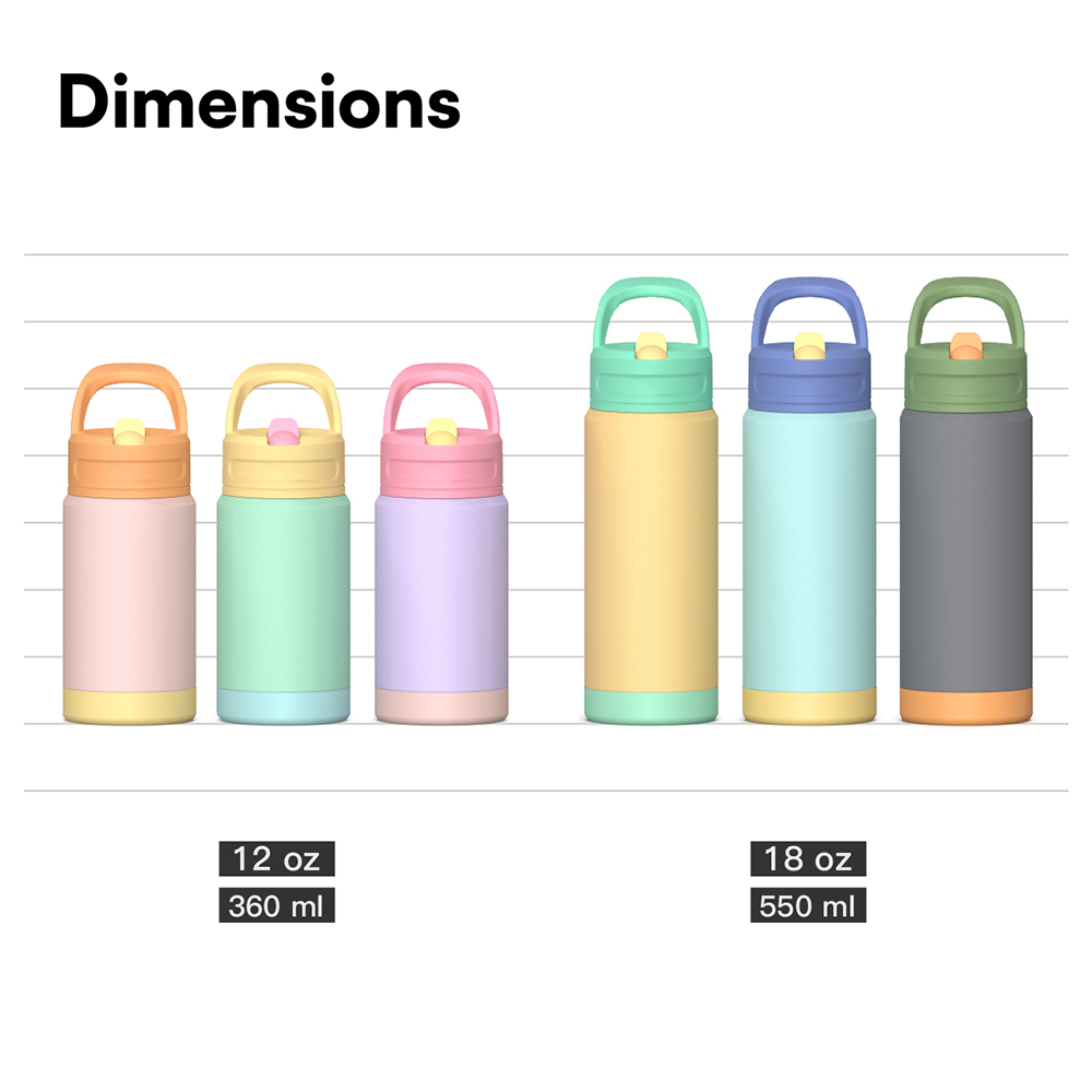 Hot Sale Kids Water Bottle Customized Logo Stainless Steel Baby Water Bottle Customized Logo Flask12oz 18oz