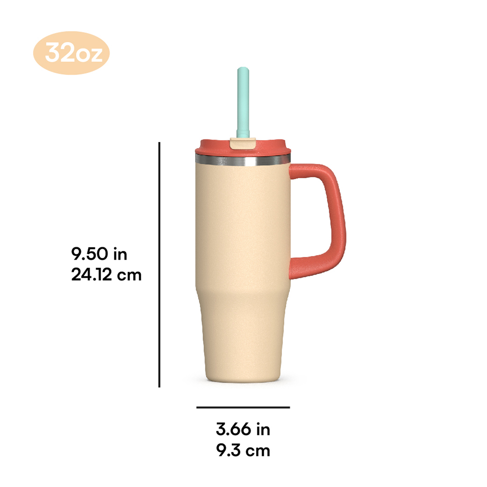 Handle cup double lid with straw 32oz/40oz/50oz