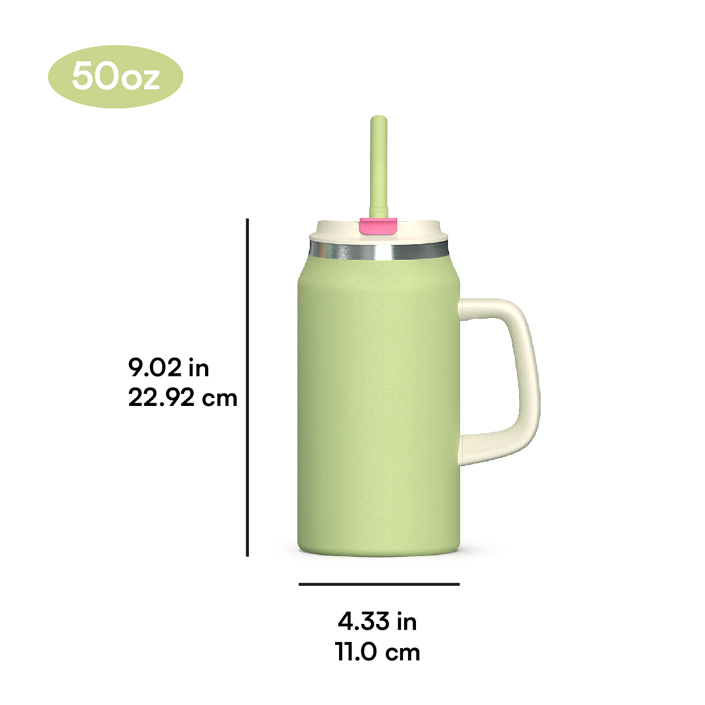 Handle cup double lid with straw 32oz/40oz/50oz