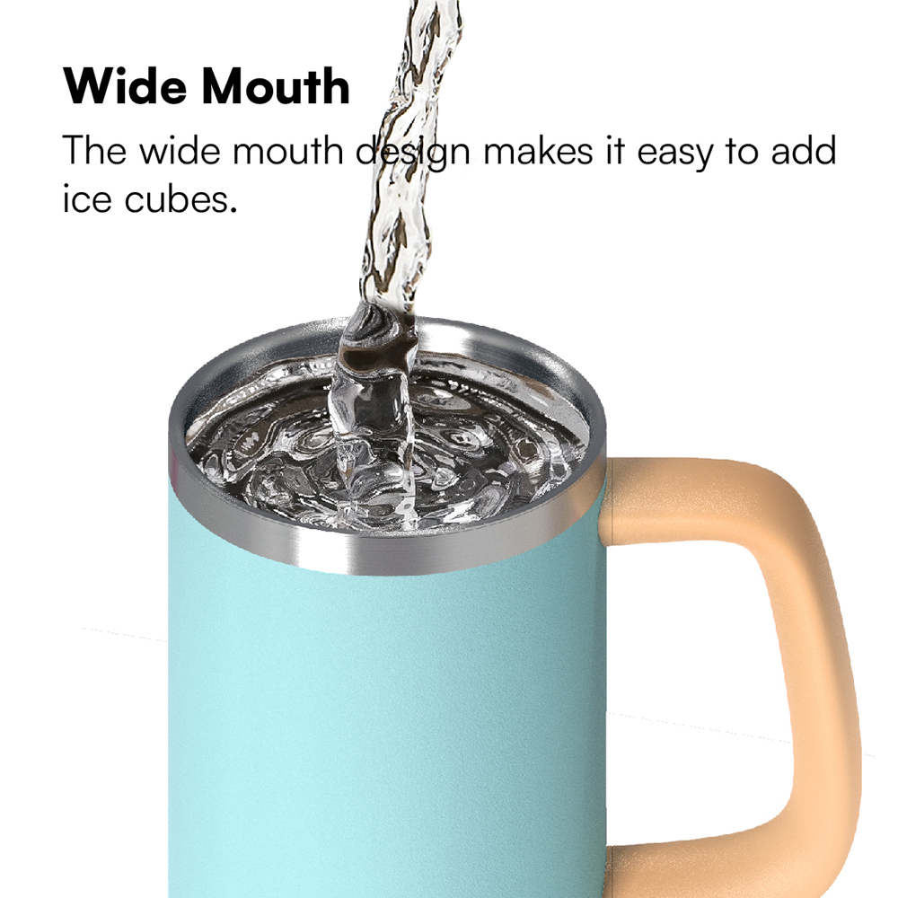 Handle cup double lid with straw 32oz/40oz/50oz