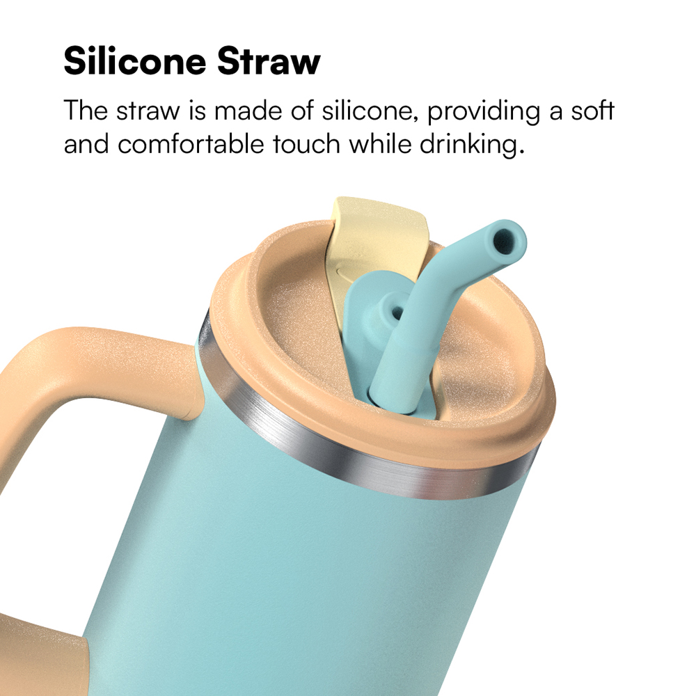 Handle cup double lid with straw 32oz/40oz/50oz