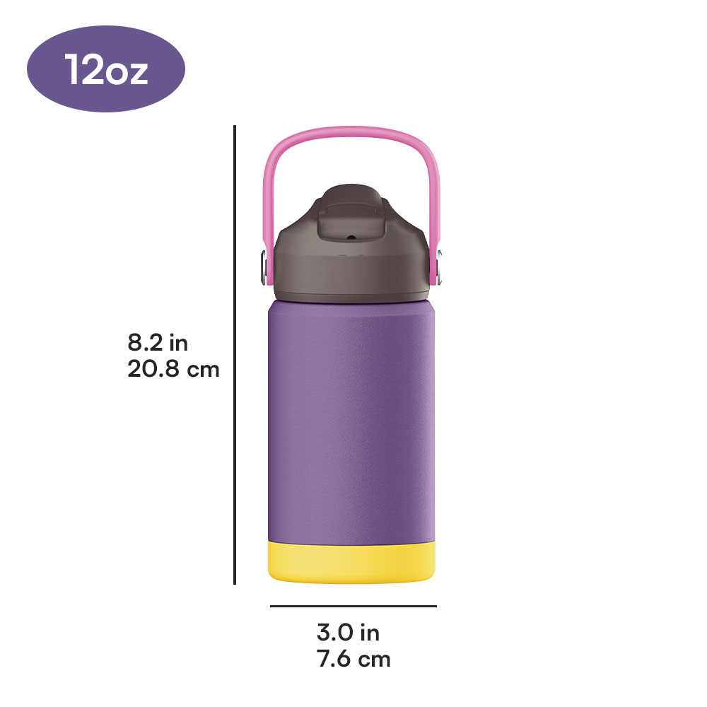 Double drinking lid Leak-proof Kids Water Bottle With Straw, Insulated Stainless Steel Vacuum Bottle For School, BPA Free