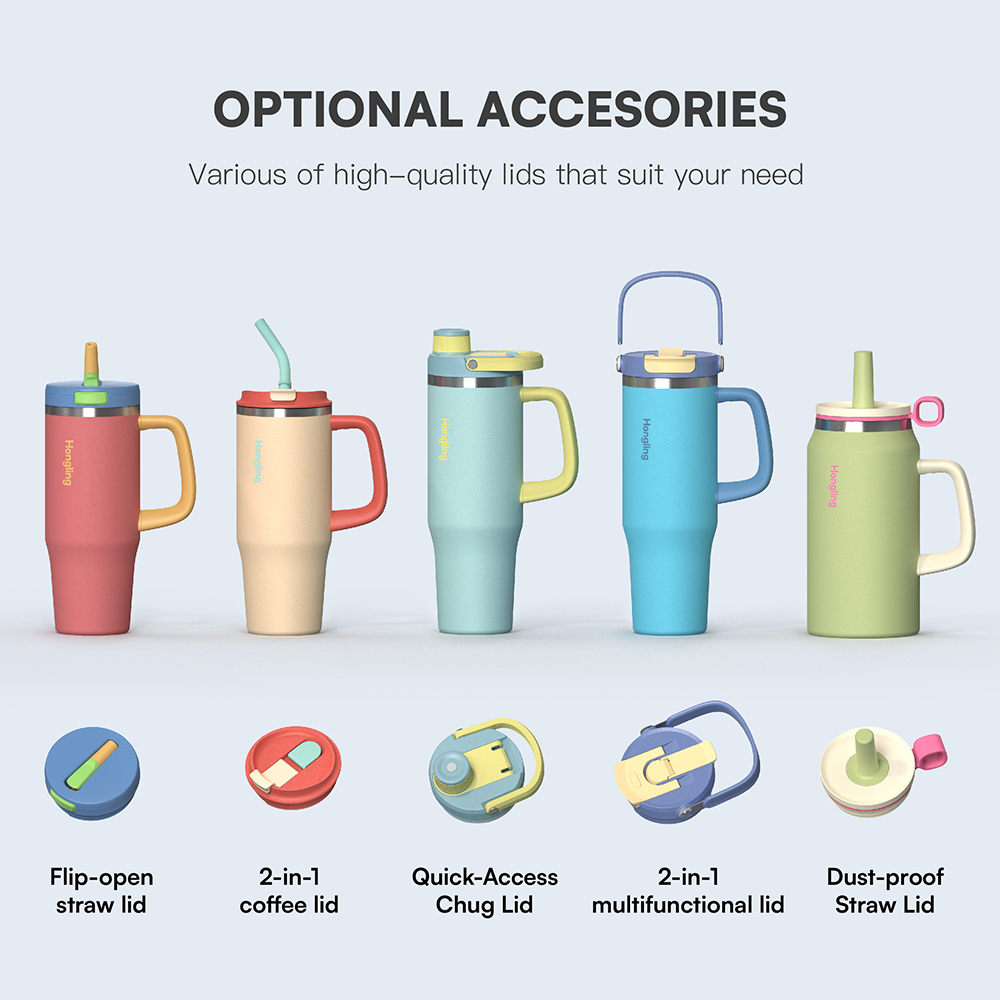 insulated water bottle manufacturer Summer limited color Thermos cup manufacturer Tumbler with handle Stainless steel tumbler BPA free