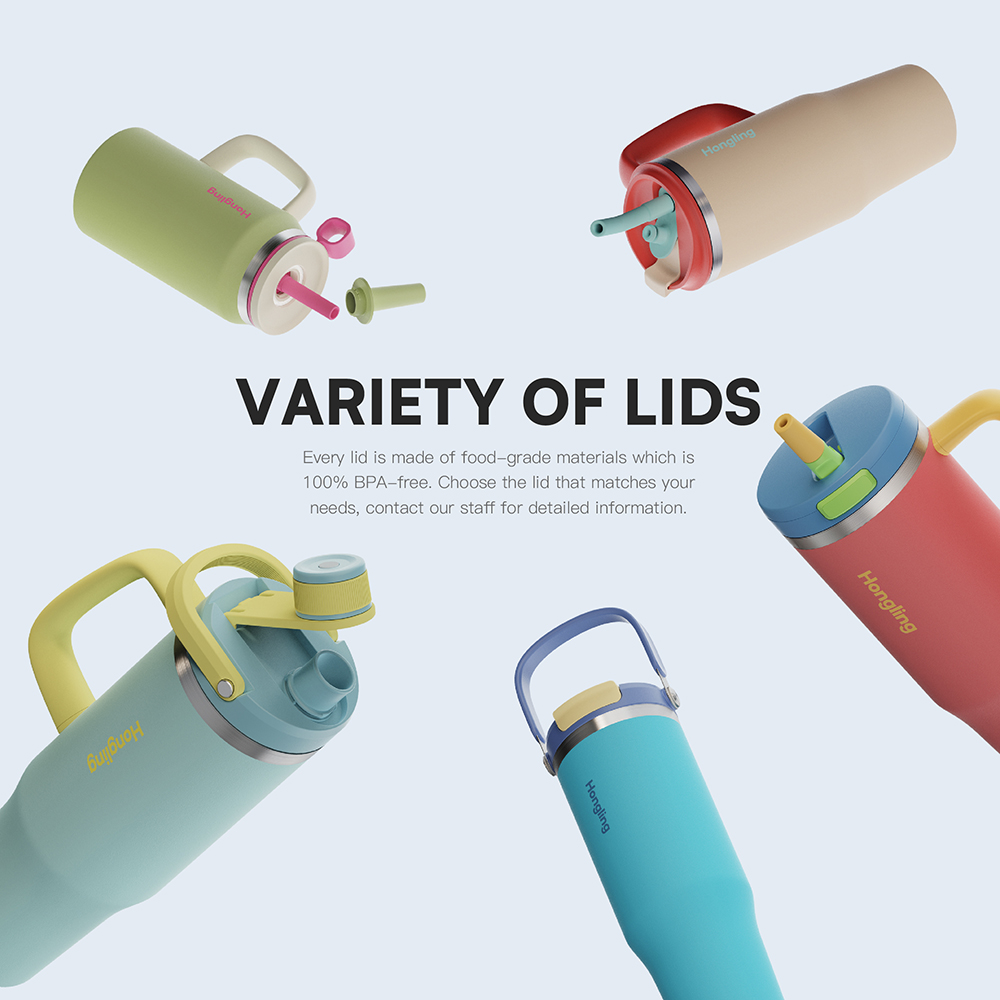 insulated water bottle manufacturer Summer limited color Thermos cup manufacturer Tumbler with handle Stainless steel tumbler BPA free