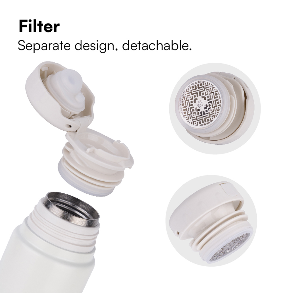 Gift Titanium Sport Bottle Double Wall Drink Bottle 650ml Titanium Water Bottle with Ti Lid and Filter