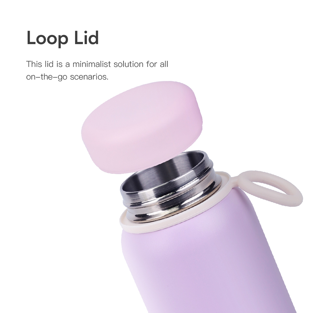 Milk Themos Thermal Water Bottle, Coffee Travel Mug 12 oz Kids Mini Water Bottle Tumbler with Spout Lid, Leak Proof Flask for Kids and Women Keep 12H Piping Hot & 24H Cold 