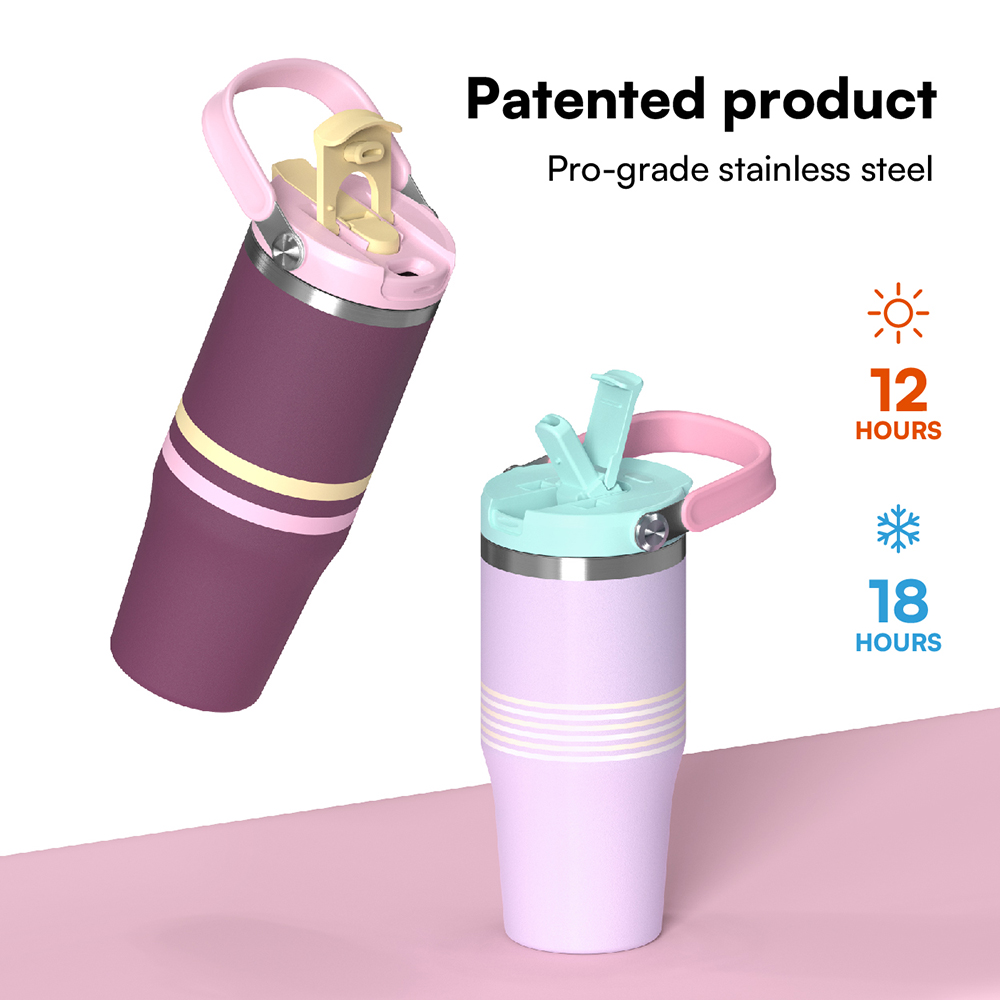 Tumbler with 2-in-1 multifuctional lid 