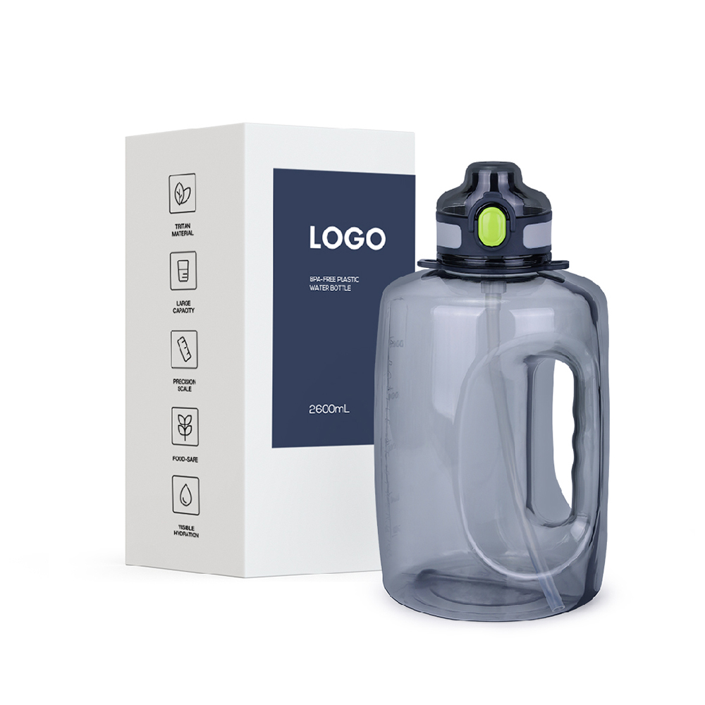 Tritan BPA-Free Water Bottle Made , 1600ML,2600ML, Wide Mouth Plastic Water Bottle with Spout Lid