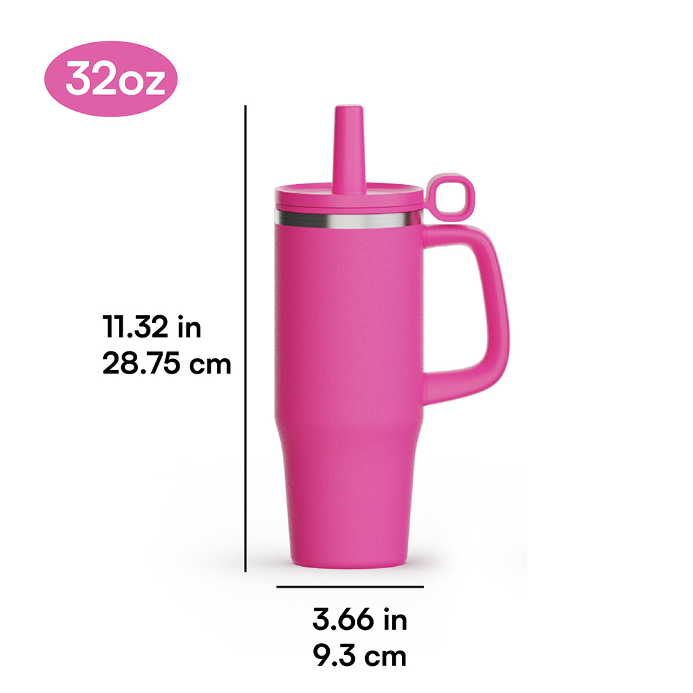 New 40oz Tumbler With Handle, Stainless Steel Outdoor Tumbler With Silicone Dust Cover
