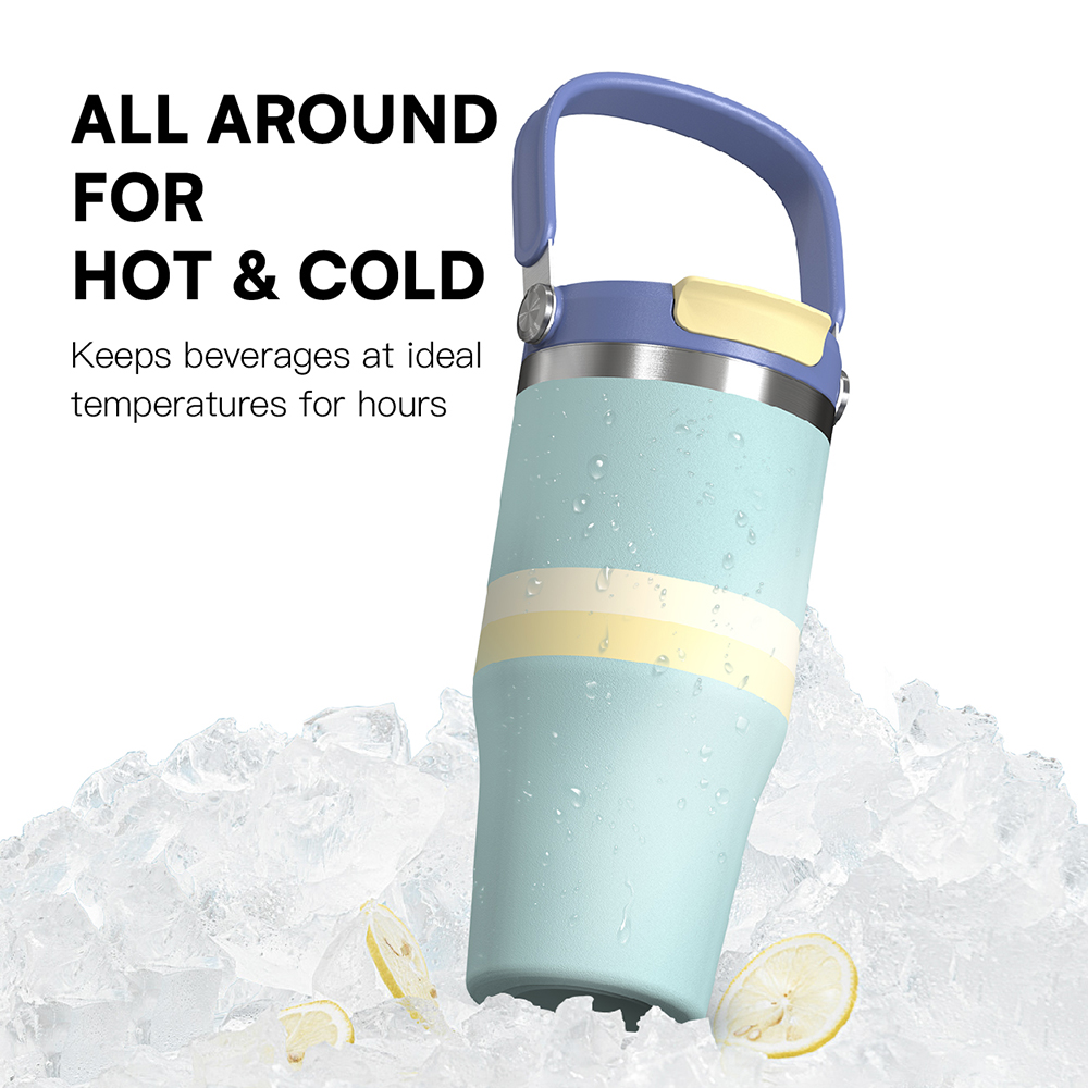 Tumbler with 2-in-1 multifuctional lid 