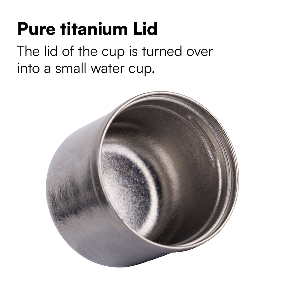 Gift Titanium Sport Bottle Double Wall Drink Bottle 650ml Titanium Water Bottle with Ti Lid and Filter