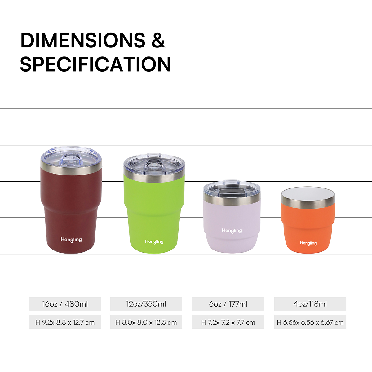 Water Bottle 2026 Hot Sale 4oz/6oz/12oz Stainless Steel Double Wall Vacuum Insulated Eco-Friendly BPA Free Leak-Proof 6-12 Hours Thermal