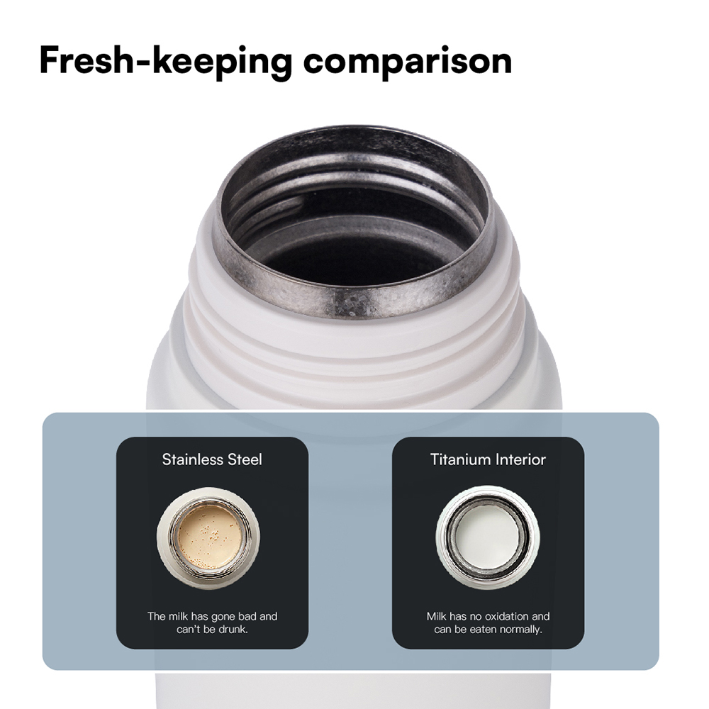 Gift Titanium Sport Bottle Double Wall Drink Bottle 650ml Titanium Water Bottle with Ti Lid and Filter