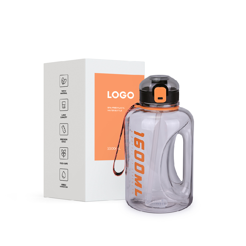 Tritan BPA-Free Water Bottle Made , 1600ML,2600ML, Wide Mouth Plastic Water Bottle with Spout Lid