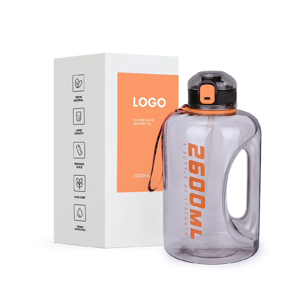 Tritan BPA-Free Water Bottle Made , 1600ML,2600ML, Wide Mouth Plastic Water Bottle with Spout Lid