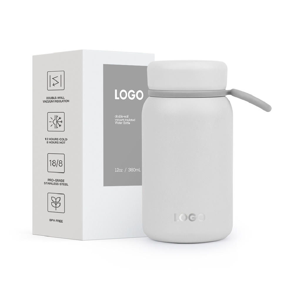 Milk Themos Thermal Water Bottle, Coffee Travel Mug 12 oz Kids Mini Water Bottle Tumbler with Spout Lid, Leak Proof Flask for Kids and Women Keep 12H Piping Hot & 24H Cold 