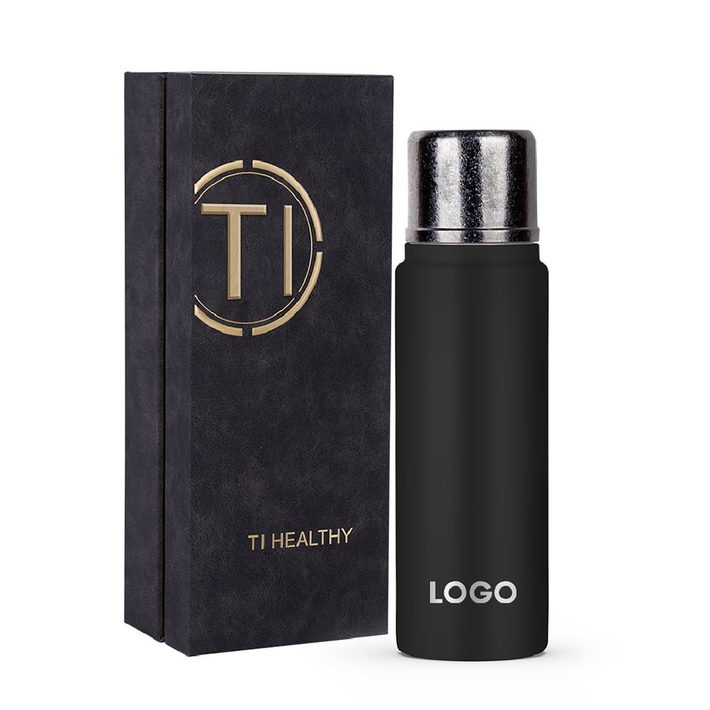 Gift Titanium Sport Bottle Double Wall Drink Bottle 650ml Titanium Water Bottle with Ti Lid and Filter