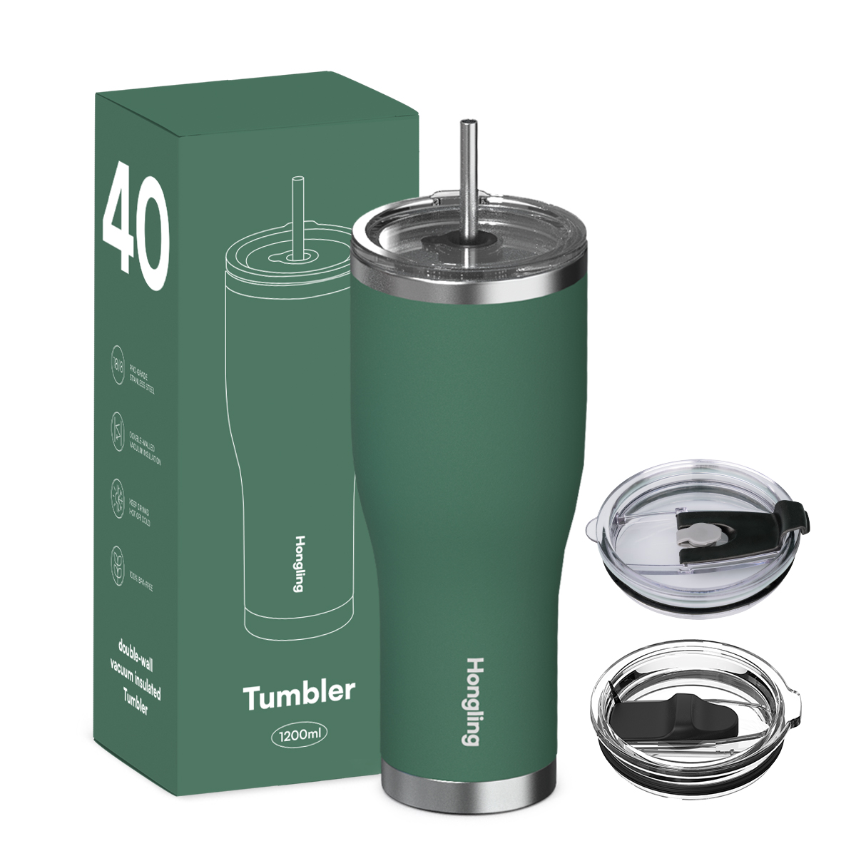 Hongling wholesale coffee mug water bottle Insulated travel coffee mug Stainless steel tumbler manufacturer Double wall thermos cup