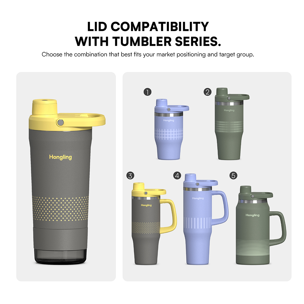 Hongling Water bottle Shaker bottle Leak Proof Design BPA Free Insulated stainless steel water bottle manufacturer 