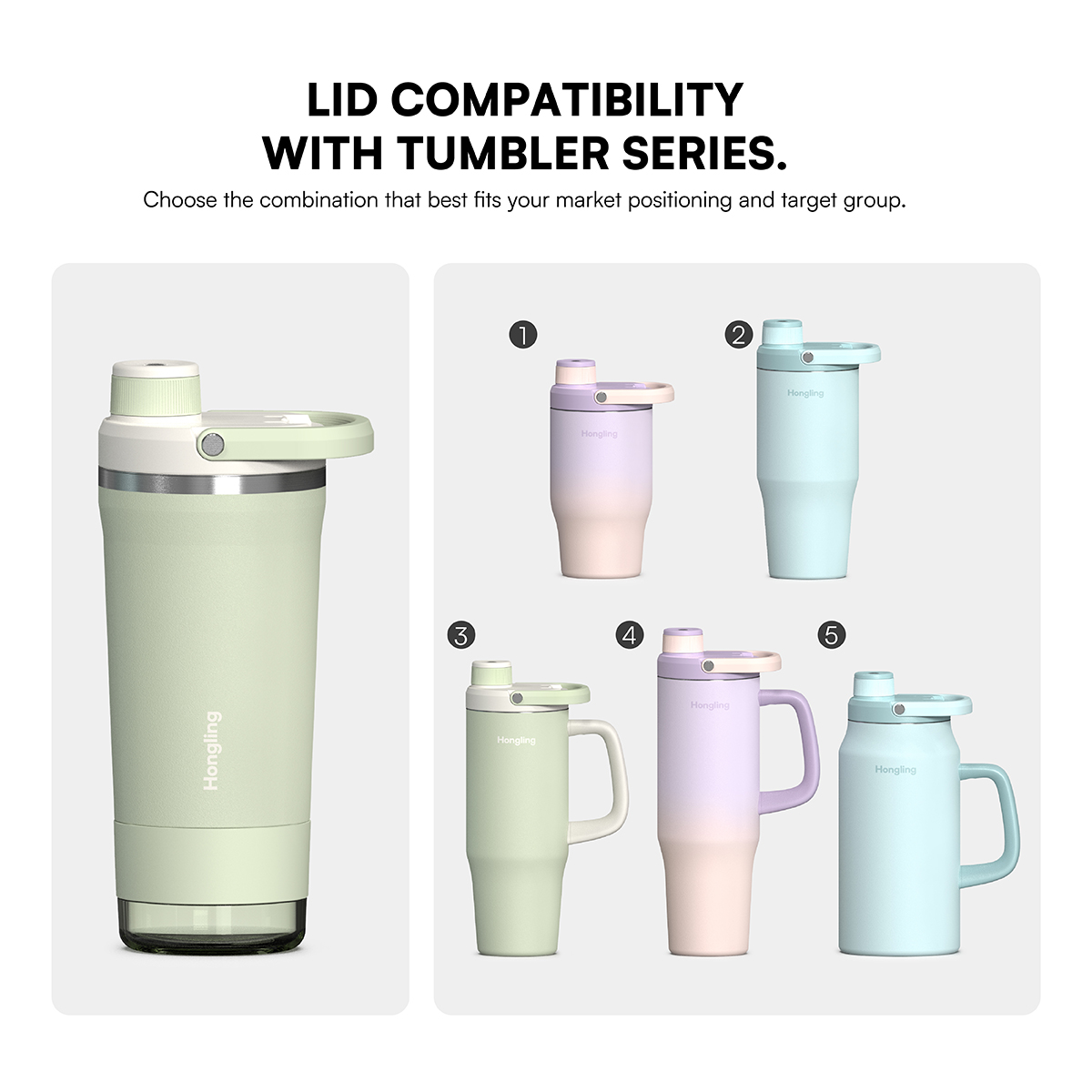 Hongling Water bottle Shaker bottle Leak Proof Design BPA Free Insulated stainless steel water bottle manufacturer 