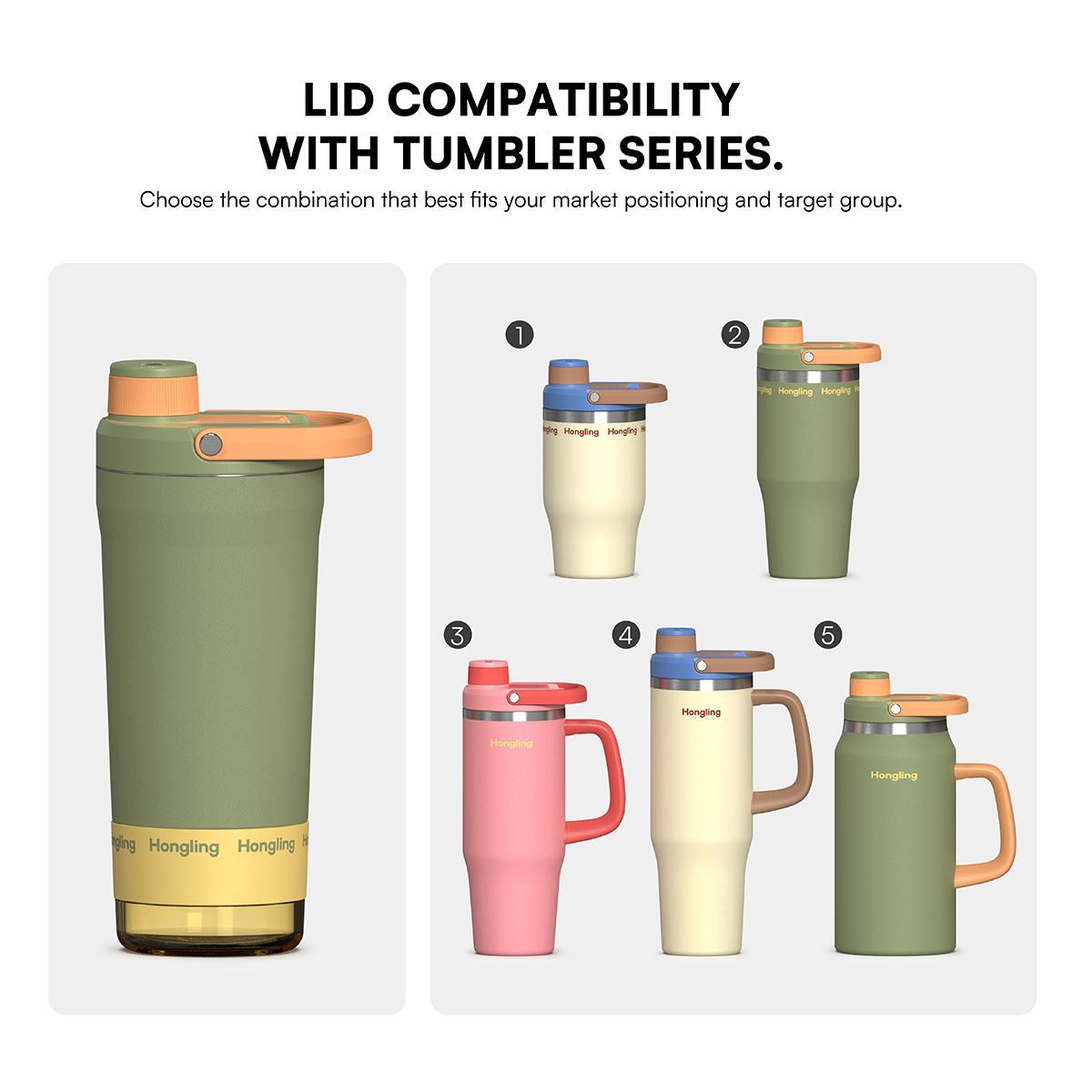 Hongling Water bottle Shaker bottle Leak Proof Design BPA Free Insulated stainless steel water bottle manufacturer 
