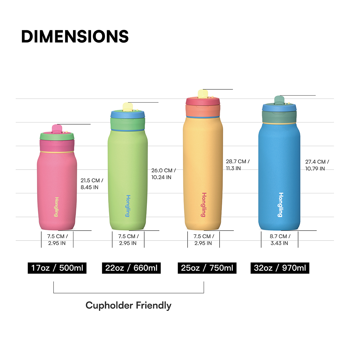Valentine's Day Premium Insulated Water Bottle Food Grade 304 Stainless Steel Sports Water Bottles with Customized Logo Hong Ling Cup