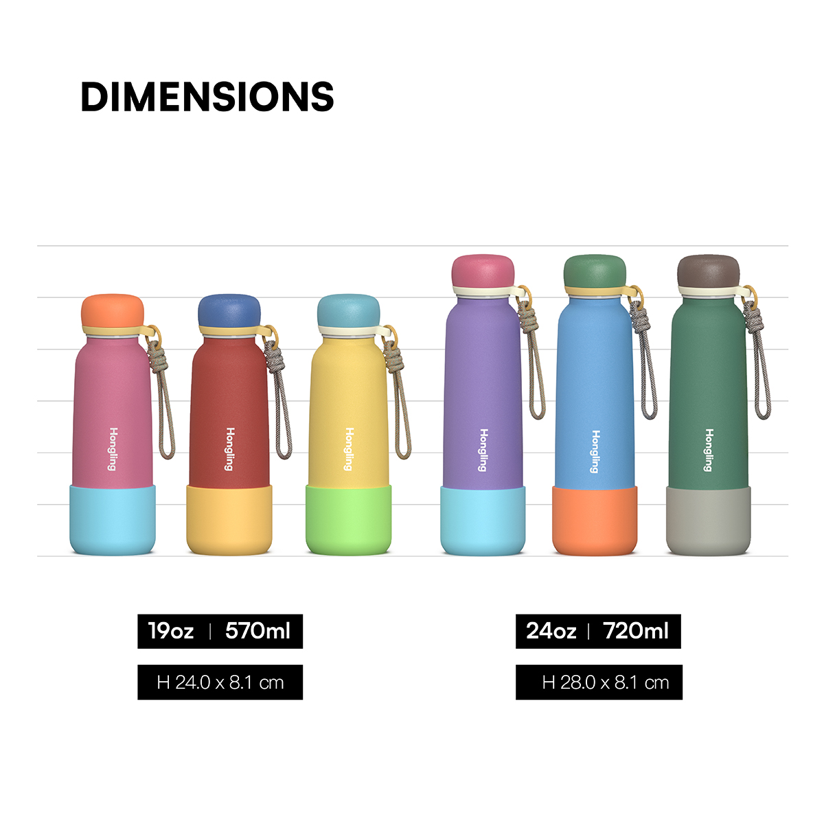 Hongling custom insulated stainless steel water bottle Cowboy-style insulated water bottle vacuum double walled stainless steel manufacturer Thermos cup factory
